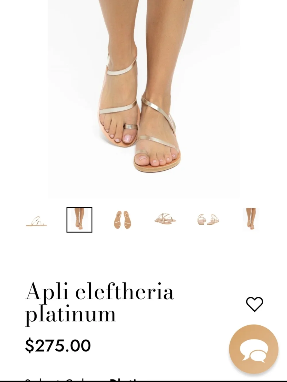 Ancient Greek Sandals Apli Eleftheria metallic-effect leather sandals size 6.5